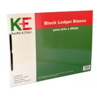 Block de ledger blanco 20 hojas de 32cmx45cm K&E